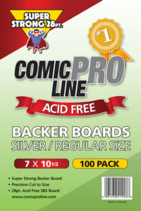 ComicProLine 28PT Regular/Silver Comic Backing Boards