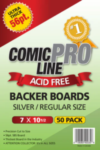 ComicProLine 56PT Regular/Silver Comic Backing Boards