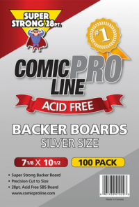 ComicProLine 28PT Silver Comic Backing Boards