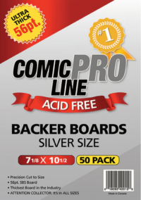 ComicProLine 56PT Silver Comic Backing Boards