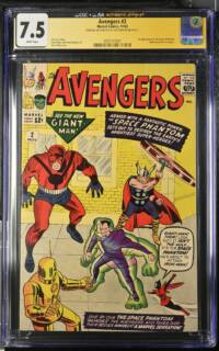 Avengers #002 CGC 7.5 Stan Lee JSA Authenticated Signature