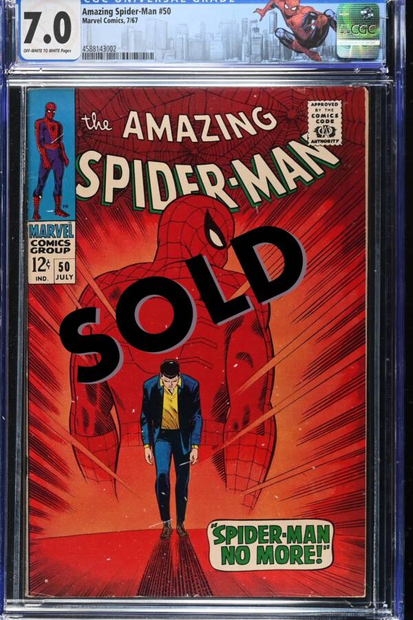 Amazing Spider-Man #50 CGC 7.0 Off-White to White Pages SOLD!!